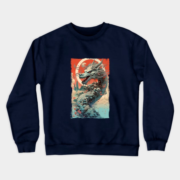 Earth Dragon Crewneck Sweatshirt by DavidLoblaw